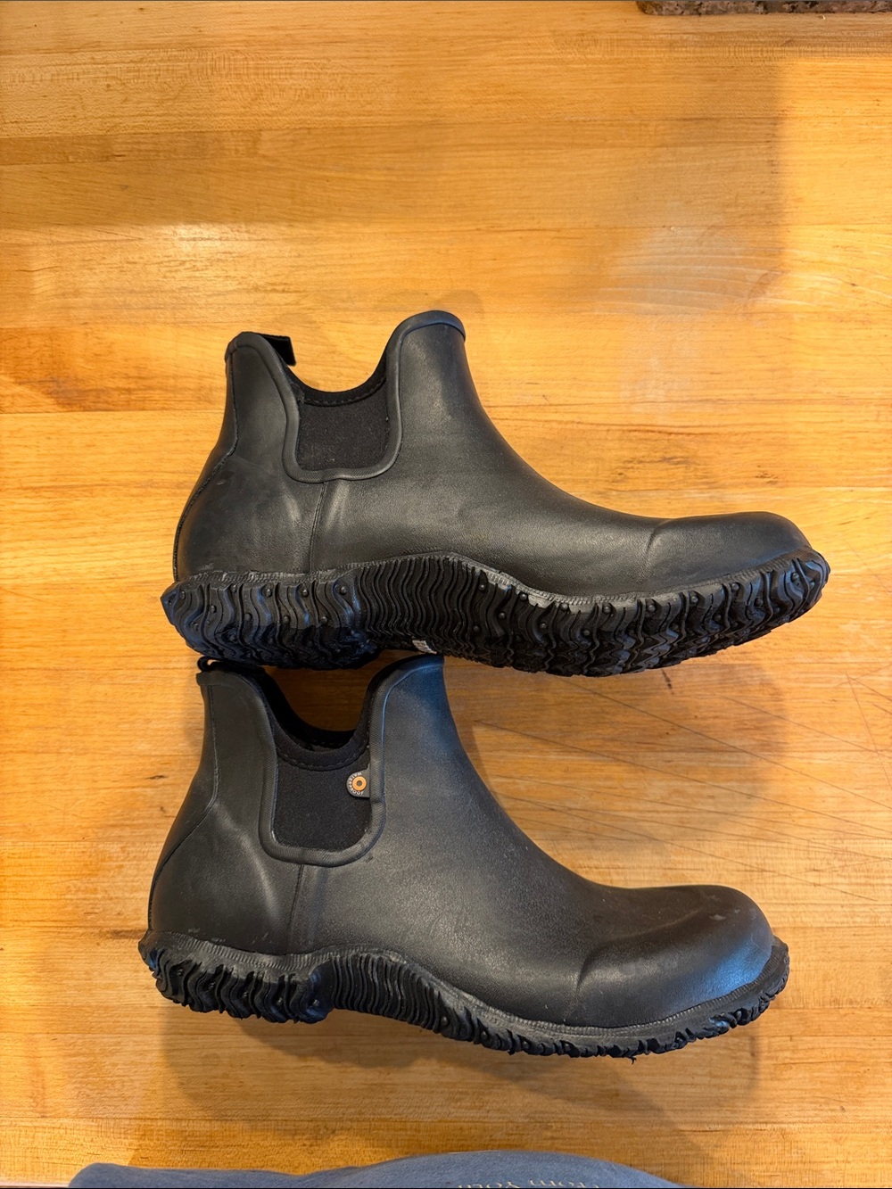 Men's Black Waterproof Slip-On boot. Worn once